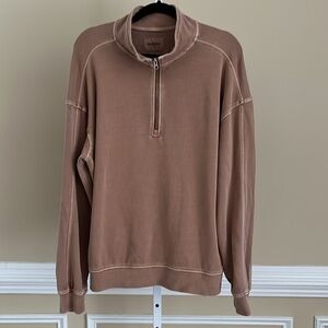 Men's Goodfellow & Co Brown 1/4 Zip Sweatshirt Size L